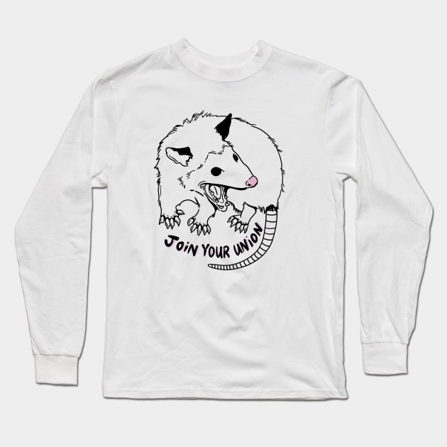 JOIN YOUR UNION (IN BLACK) Long Sleeve T-Shirt by TriciaRobinsonIllustration